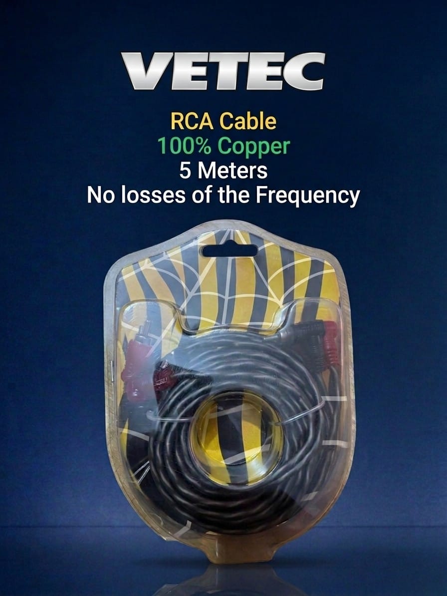 VETEC RCA Cable 5M 100% Copper