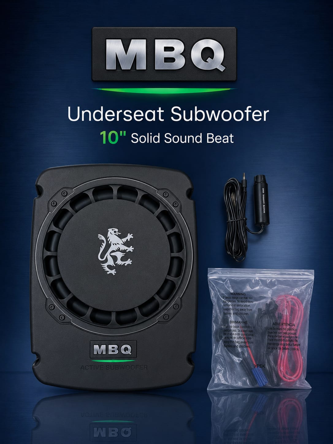 MBQ Underseat Subwoofer 10"